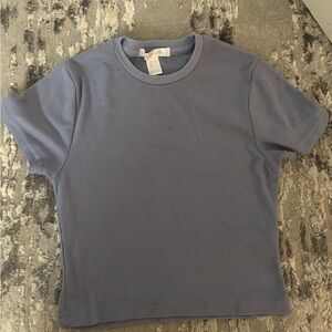 Croptop baby blue/grey